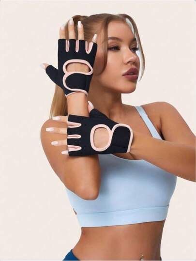 1 par de guantes deportivos transpirables para hombres y mujeres, adecuados para baloncesto, mancuernas, levantamiento de pesas, barra de dominadas, ciclismo, Navidad