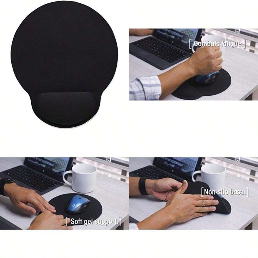 Manhattan 423526 Mouse Pad, color , 6 mm(230L x 350A mm Negro) - Multicolor - Ver 1