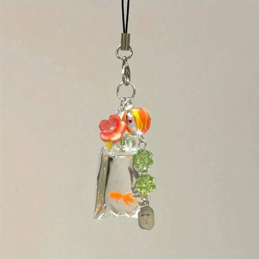 1 chiếc mặt dây chuyền hình cá dễ thương cho điện thoại - Hạt cườm may mắn nhiều màu sắc với thiết kế hoa và sao, mặt dây chuyền bằng nhựa ABS bền chắc, tương thích với iPhone 15, máy ảnh CCD, cặp sách - Phụ kiện, Phụ kiện điện thoại di động, Thiết kế vui nhộn, Màu sắc tươi sáng, Mặt dây chuyền gương chiếu hậu ô tô, Mặt dây chuyền gương chiếu hậu ô tô, Mặt dây chuyền gương chiếu hậu ô tô, Mặt dây chuyền gương chiếu hậu ô tô - 1 cái - Xem 1