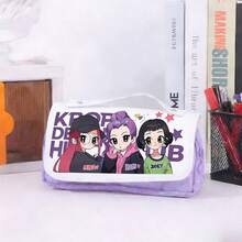 1pc 2025 New KPOP Magic Hunter Pencil Case, Student Stationery Pencil Box, Large Capacity 3-Layer Cartoon Pencil Box - Multicolor - View 17