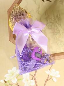 1 pieza Conjunto de colgante de cuentas de oración de mostrador mini de Ramadán con flores de primavera - Multicolor - Ver 14