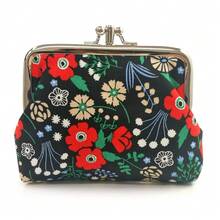 Cute Floral Buckle Coin Purses Vintage Pouch Kiss-Lock Change Purse Wallets… - 12 - View 8