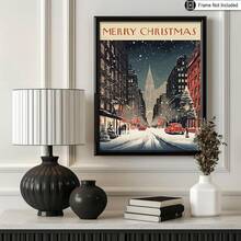 Póster Maestro Feliz Navidad - Impresión de Calle de Nueva York - Arte Navideño - Arte Festivo - Arte Invernal - Regalo para Él, Ella y Amantes de los Viajes - Decoración para Dormitorio o Sala de Estar - x Póster sin Marco, cuadros decorativos para sala, póster, con marco, pósters, cuadros para la pared, marcos para cuadros, cuadro, Virgen de Guadalupe, salas - transparente - Ver 6