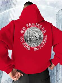 Sudadera con Capucha para Hombre - Rojo - Ver 1