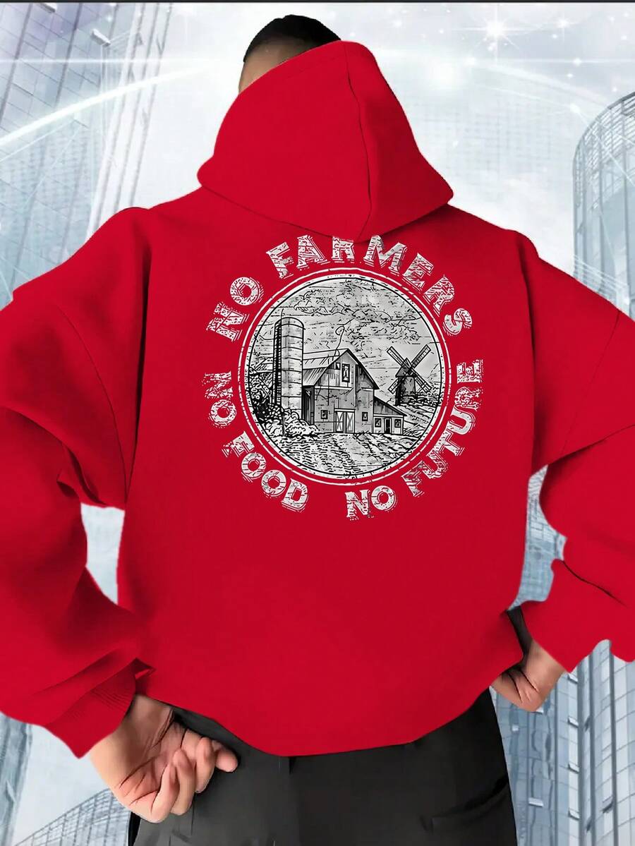 Sudadera con Capucha para Hombre - Rojo - Ver 1