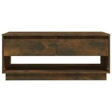 vidaXL Tavolo basso Chêne fumé 102,5x55x44 cm Bois d'ingénierie - Castano - Visualizzare 4