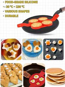 1pc Multifunctional Geometric Silicone Egg Mold For Kitchen Use - Multicolor - View 7