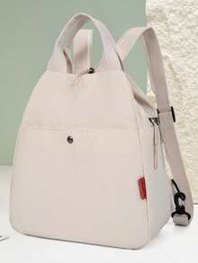 Nouveau sac à dos à fermeture éclair multicolore. Sac à main élégant et décontracté pour femme, sac à bandoulière, sac à dos minimaliste à la mode, sangle multifonctionnelle, fermeture éclair, doublure en polyester, convient pour toutes les saisons - Multicolore - Voir 4