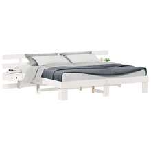 vidaXL Quadro de luz com tête de lit branco 200 x 200 cm pino maciço - Branco - Ver 3