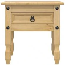 vidaXL Tavolo d'appoint  50x50x50 cm in bois de pin massiccio - Castano - Visualizzare 4