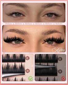 Manga Lash Clusters Spiky Cluster Eyelash Extensions Fairy Eyelash Clusters Anime Individual Lashes SIY Lash Extension DIY Cluster Lashes 10-18MM Wispy Eyelash Extensions By ZANLUFLY - MàuA - Xem 3