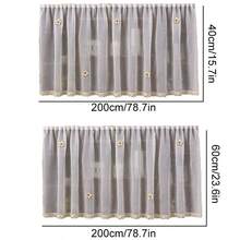 1件装短款橱柜帘，防尘罩，无需钻孔，亚麻质感乡村风格短帘，适用于厨房、餐厅橱柜、水槽盖、玄关等，农舍咖喱色窗帘