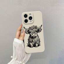 Cute Cow Pattern Phone Case,  Anti-Drop Protective Case, Fully Protective Shockproof Phone Case For IPhone 17 16 15 14 13 12 11. - Antique White - View 2
