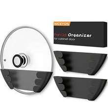 通用锅盖收纳架，适用于橱柜 - 门壁挂式锅具收纳架，厨房可调节壁挂式锅盖架，橱柜门锅盖收纳架，节省更多空间 - 彩色 - 查看 1