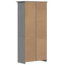 vidaXL Bibliothèque BODO gris 82x40x173 cm bois de pin massif - Gris - Voir 6