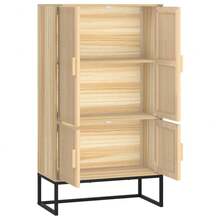 vidaXL Mueble de buffet 70x35x125 cm madera de ingeniería - Marrón - Ver 4