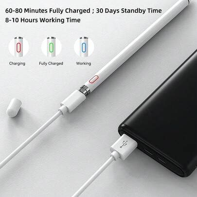 Lápiz stylus compatible con Apple Pencil para iPad, bolígrafo táctil para teléfono, iPad Pro, , tableta, móvil, iOS, Android