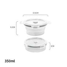 Collapsible Silicone Food Storage Containers With Lids, Freezer & Dishwasher , Foldable Lunch Box For Camper, Leftovers, Snacks, Meals, White - Transparent White Lunch Box - View 9