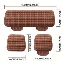 Easypie Selection 3pcs Car Seat Cushion Set, Memory Foam Winter Car Seat Pad, Office Chair Cushion, Warm Pad - Mysterious Black - View 6