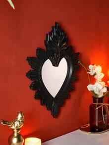 1件简约圣心火焰造型装饰挂件，手工制作，火焰心形装饰，适用于家居墙面、客厅、卧室、书房或摄影道具，多种颜色可选 - 彩色 - 查看 10