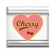 1PC Stainless Steel Italian Module Bracelet Components, Featuring Various Heart Patterns, DIY Making Jewelry For Bracelet Necklaces, Can Be Freely Matched With Different Styles