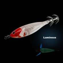 10pcs Bionic Glowing Wooden Shrimp Lure With Lead Sinkers, Shrimp Bait Clip Hooks, Squid Hooks, Octopus And Squid Lures For Sea Fishing - Multicolor - View 4