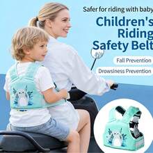 Nuestro cinturón para niños está especialmente diseñado para motocicletas y scooters eléctricos, perfecto para padres que necesitan transportar a sus hijos diariamente. Con material resistente y suave, es hipoalergénico y no raspará la piel del niño. El diseño antideslizante y ajustable garantiza que el cinturón se adapte a diferentes tallas de niños, previniendo eficazmente caídas y deslizamientos durante la conducción. Ideal para escenas como recoger a los hijos de la escuela, compras en zonas urbanas y viajes cortos. Protégete a tu pequeño con la mejor comodidad! - Correas anticaídas al 0,04% - Ver 2