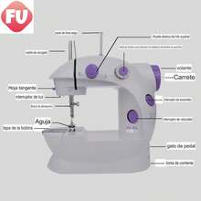 Máquina de coser doméstica pequeña de escritorio totalmente automática eléctrica mini micro máquina de coser de mano para ropa - Multicolor - Ver 5