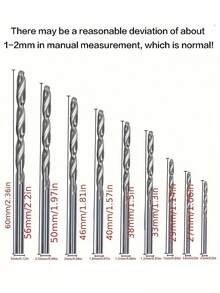 25件套麻花钻头套装，0.5-3毫米高速钢微型麻花钻头，适用于在金属、木材和塑料上进行精密钻孔，可用于制作手镯，圣诞礼物 - 彩色 - 查看 6