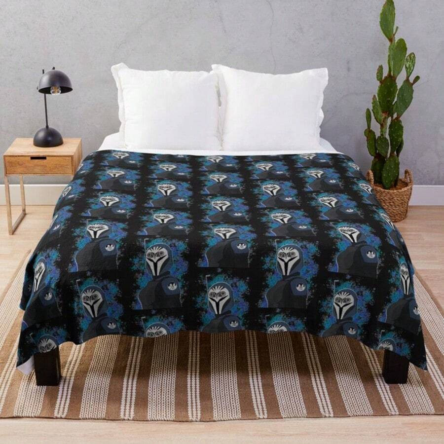 Bo-Katan Kryze Mandalorian Warrior Throw Blanket - Ultra Soft Flannel Blanket For Couch, Bed And Sci-Fi Decor, Nite Owl Armor Design, Cozy Gift For Fans And Collectors - 主圖顏色 - 查看 1