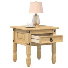 vidaXL Tavolo d'appoint  50x50x50 cm in bois de pin massiccio - Castano - Visualizzare 2