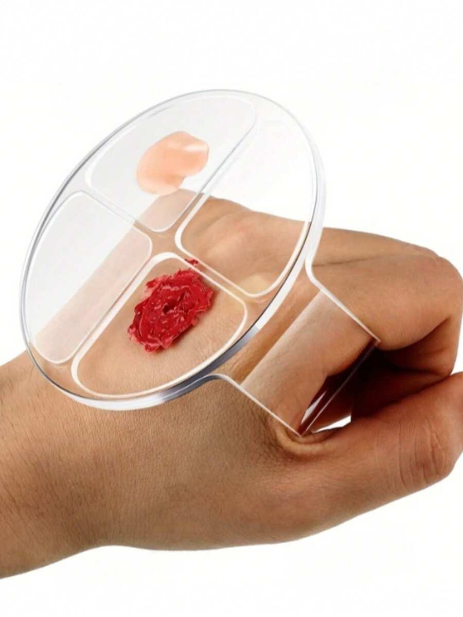 1 Set Makeup Hand Palette, Nail Art Color Mixing Palette, 4 Grids