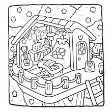 24 Pages 130g COZY CORNER Healing Coloring Book - Bedroom Cute Pet Cozy Corner Scenes, Adult Stress Relief Coloring Book, Relaxing Self-Healing Creative Fun, Valentine's Day Stationery Gift - Cozy Corner - View 10