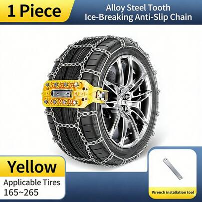 Rockyland Heavy Duty Anti-Slip Tire Chains, Universal For SUV And Sedan, Winter Snow Traction Chains, Suitable For Off-Road Vehicles, Essential For Snow Rescue