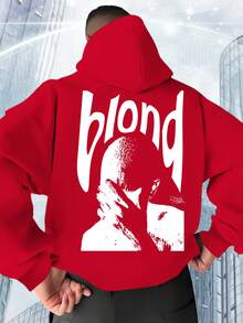 Sudadera con Capucha para Hombre - Rojo - Ver 1