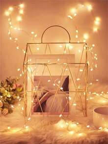 1pc USB Powered Firecracker Garland Light String, Remote Control Twinkling, 50/100 LED Beads, DIY Firecracker Starry Light, Suitable For Love, Wedding, Party, Bedroom, Christmas Decor