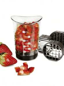 Multi-Functional Slicing Cup, Vegetable Chopper, Slicing, Dicing And Cupping, Fruit Divider, Pulp Digging Mold - Multicolor - View 1