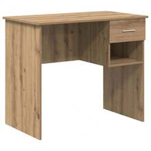 vidaXL Bureau Chêne artigianale 90 x 49 x 75 cm Bois d'ingénierie - Castano - Visualizzare 2