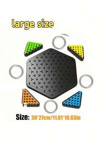 133pcs Triangular Chess Board Game - Multi-Player Mind Challenge - Family Gathering & Social Event Activity - Interactive Thinking Exercise - Enhance Analytical Ability - Free Shipping - Birthday Decor, Christmas Gift, Valentine's Day, Ramadan, Interactive Game, Thanksgiving Product - Claim My Daily Gift, Compact Design, High-Quality Components - Multicolor - View 15