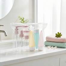 11pcs/Set, Silicone Travel Bottles For Toiletries, Leakproof Empty Refillable Liquid Container Travel Essentials For Cosmetics Shampoo Soap Conditioner Lotion Liquid, Travel Accessories With Portable Storage Bag Split Bottle Travel Spray Bottle Keychain Small Spray Bottle Very Suitable For Easter Gifts Beach Vacation Essentials Travel Essentials Travel Size Toiletries Airplane Travel Essentials - 彩色 - 查看 12