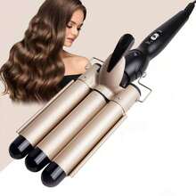 Set de 3 rizadores, rizador de cabello ondulado, herramienta de peinado de cabello rizado - Champán - Ver 2