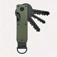 Smooth Aluminum Key Organizer - Compact Metal Keychain | Simple, Lightweight, Portable, With Safety Twist Lock | Scratch-Resistant, Ideal Gift For Men And Women, Cute Keychain - 藍色 - 查看 3
