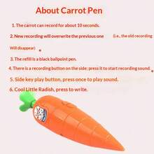 1 chiếc bút hình củ cà rốt có chức năng ghi âm, thích hợp để viết và ghi âm. - Nhiều màu - Xem 4