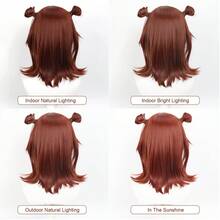 Yewell Cosplay Wig, 17 Inch Mocha Brown Bangs, Dream Daily Series, Japanese Cosplay Headpiece, Suitable For Private Parties, Daily Role-Playing, Halloween, Sakamoto Daily - Mocha Brown - View 6