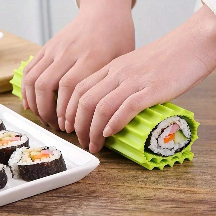 1pc Sushi Rolling Mat, Non-Stick Rice Roll Mold For DIY Japanese Sushi, Easy Clean Flexible Silicone Kitchen Tool