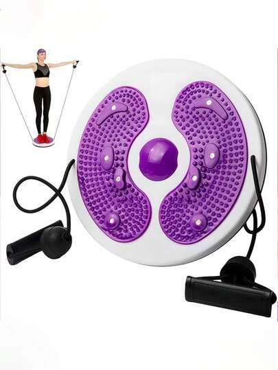2pcs PP Material Waist Twist Board, Core Muscle Group & Abdominal Twist Board - Shaping Twist Board For Core Muscle Group & Abdominal Exercise - Anti-Dizziness Twist Board, Weight Loss Workout, With 8 Magnetic Reflective Pieces, Suitable For Gym, Daily Casual Exercise & Strength Training