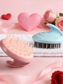 Valentine's Day Gift Hair Washing Tool Silicone Scalp Cleansing Brush, Unisex Hair Scrub Brush For Washing, Itching Relief And Massage - Multicolor - View 2