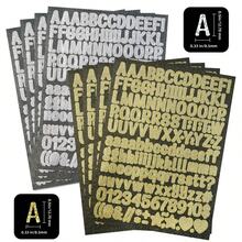 Glitzer Buchstaben- & Zahlen-Symbol Aufkleber, Glitzer Buchstaben Aufkleber in Gold & Silber, DIY Deko zum Buchstabieren, Geschenke für Feierlichkeiten, wasserfeste Buchstaben- & Zahlen-Aufkleber, Multifunktions-Aufkleber für DIY Basteln, Scrapbooking, Geschenkverpackung, Geburtstags-/Feiertagsgeschenke, Schule, Schulmaterial, Büromaterial, Sammelalbum-Zubehör, Schreibwaren - Verschiedenfarbig - Übersicht 6