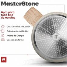 mhjULTRACHEF Olla Alta Antiadherente Master Stone Tapadera de Vidrio Templado Revestimiento de Piedra Alemana 100% libre de PFOA p/estufa de inducción gas o eléctrica. Olla Alta Blanca 4.1 L 24 cmsleeping Bags - 219758342 - Ver 3