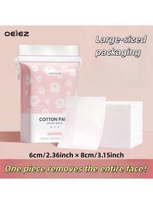 OEIEZ 1200 piezas de almohadillas de algodón cuadradas, suaves y sin pelusa, desmaquillante hipoalergénico para rostro, ojos y labios y cuidado diario de la piel, resistente para todas las necesidades de cuidado de la piel y las uñas - Multicolor - Ver 3